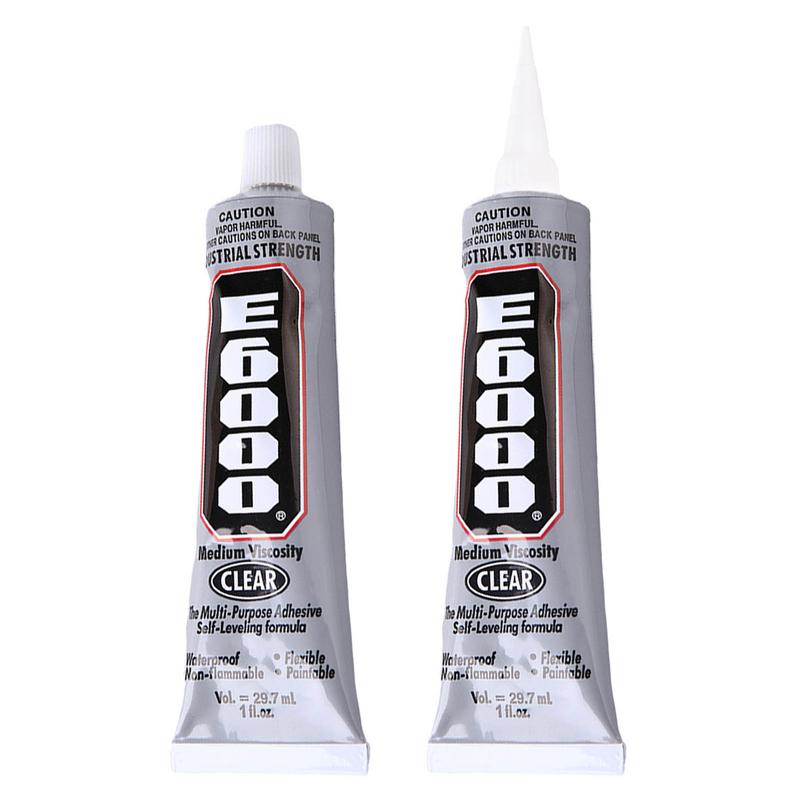 Contact Cement Glue - E6000 クリア接触接着剤 DIY ダイヤモンド塗装布金属生地ラインストーン超強力な接着剤ジュエリーメイキング用