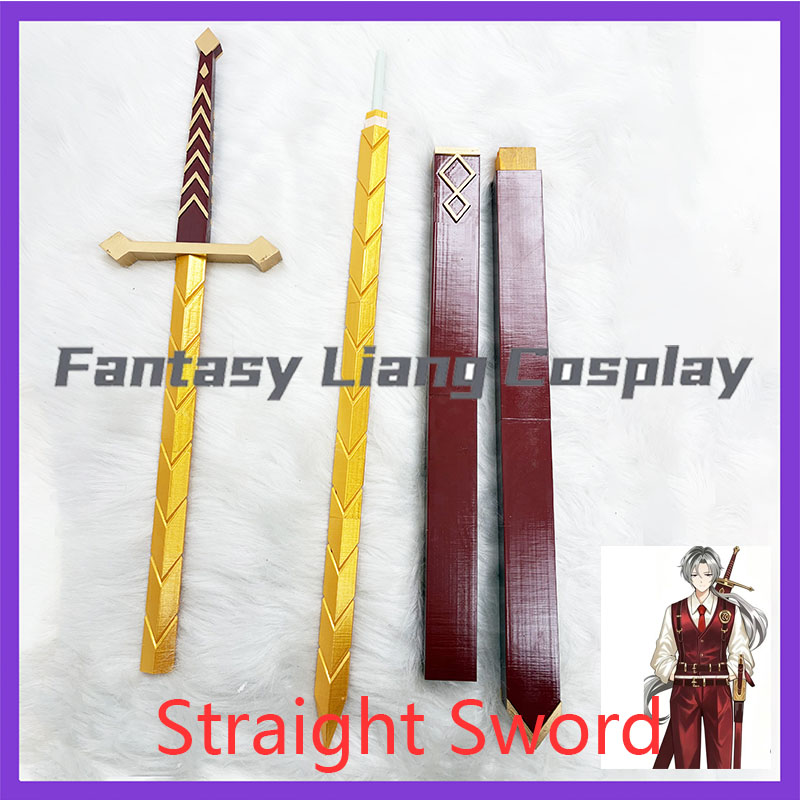 Cosplay Prop Dagger - ゲームリンバスカンパニールシオコスプレ小道具ストレートソード鞘付きロールプレイソードハロウィンカーニバルパーティー男性女性用